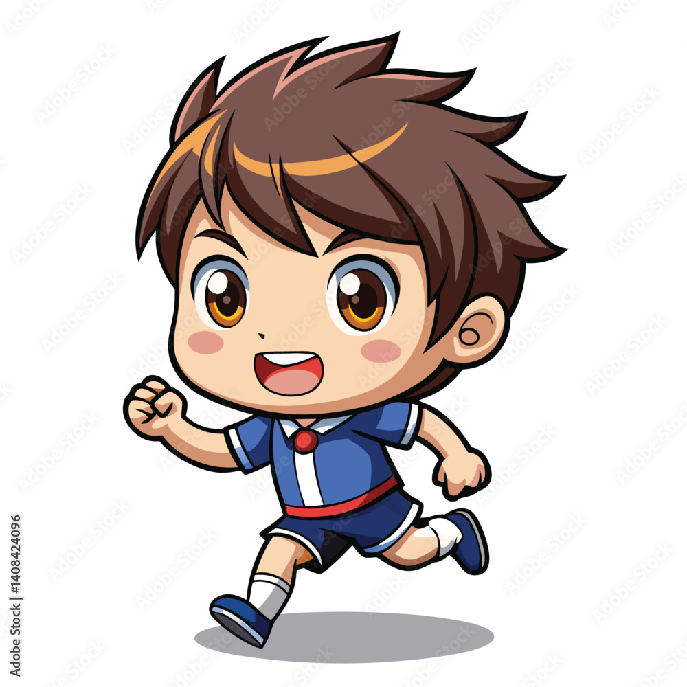 Cartoon boy running Cartoon boy running