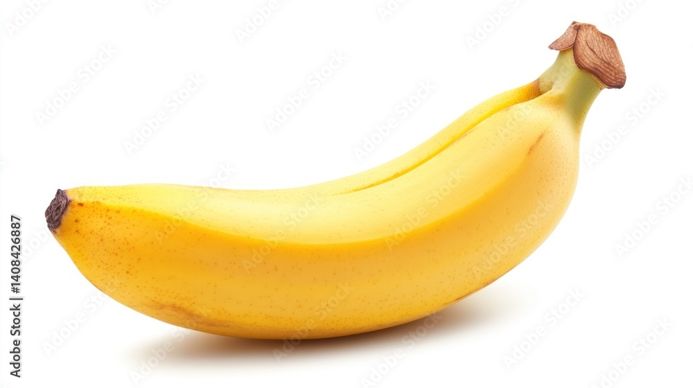 A ripe banana, isolated on a white background. A ripe banana, isolated on a white background.