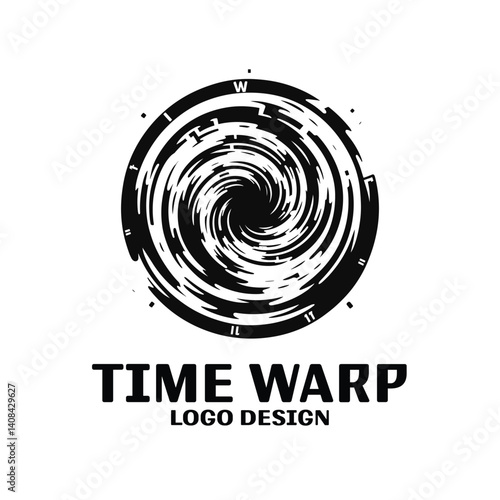 Time Wrap Vector Logo Design