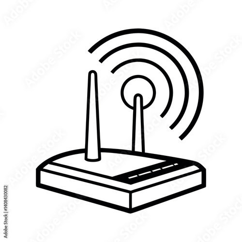 wireless access point vector icon outline