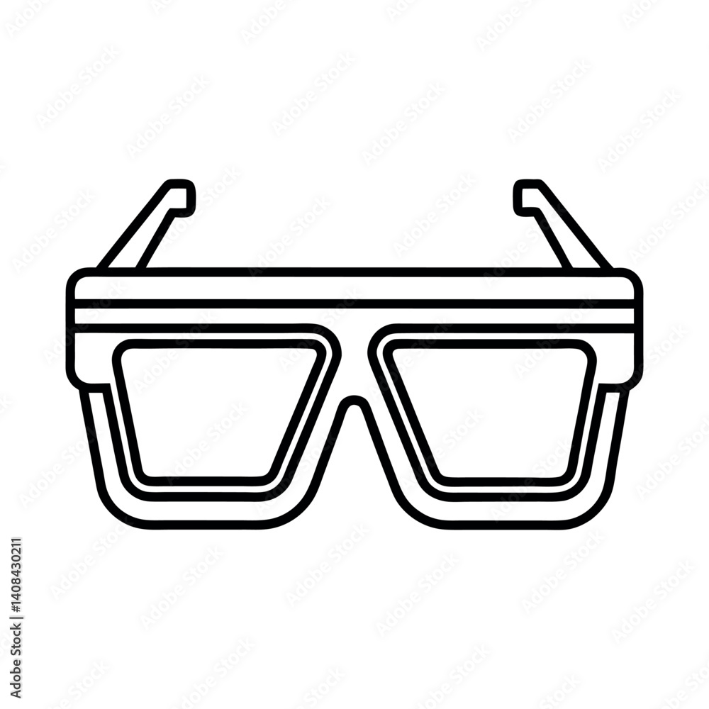augmented reality glasses tech outline icon augmented reality glasses tech outline icon
