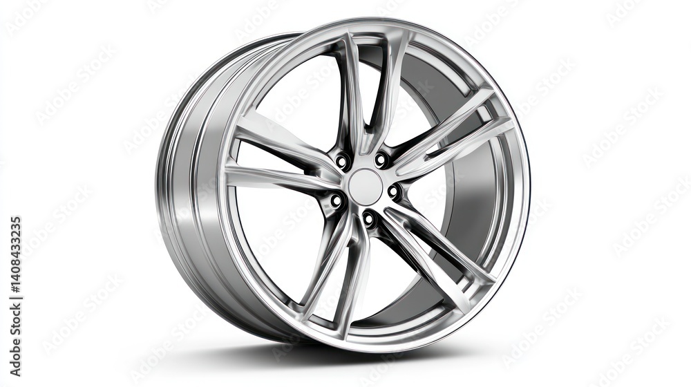 Shiny Chrome Wheel Rim with Sleek Design for Automotive Enthusiasts and Car Customization Proje Shiny Chrome Wheel Rim with Sleek Design for Automotive Enthusiasts and Car Customization Proje