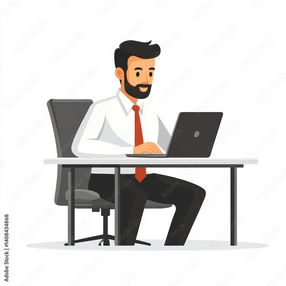 businessman with laptop on white background businessman with laptop on white background