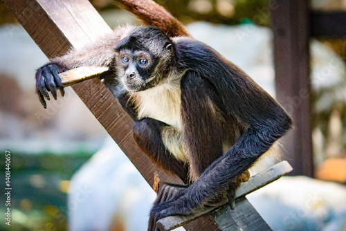 spider monkey in zoo, Chetumal Quintana roo