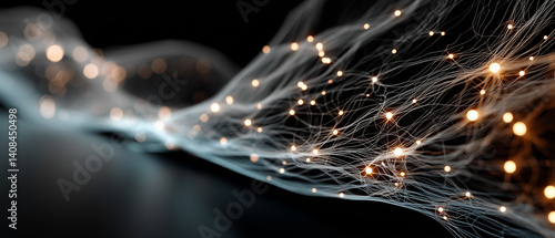 Fond d’écran digital futuriste – intelligence artificielle et réseaux neuronaux