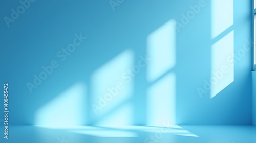 A serene, minimalist space with subtle light dappled shadows.