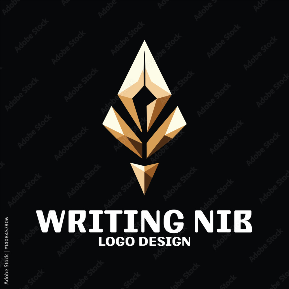 Obraz premium Writing Nib Vector Logo Design