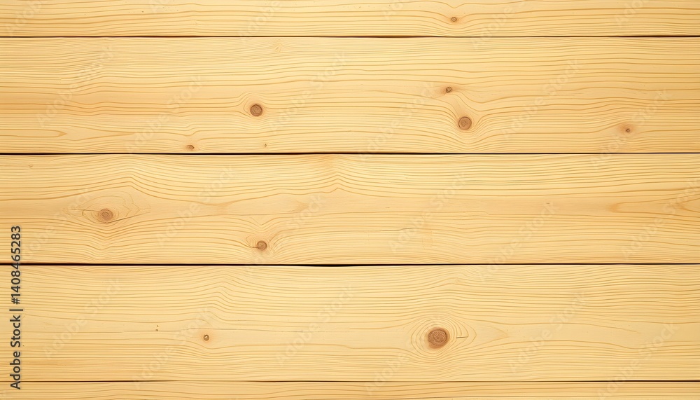 Fototapeta premium Light wooden planks, horizontal grain pattern, pale yellow wood texture, natural wood surface, minimalist background, clean lines, seamless woodwork