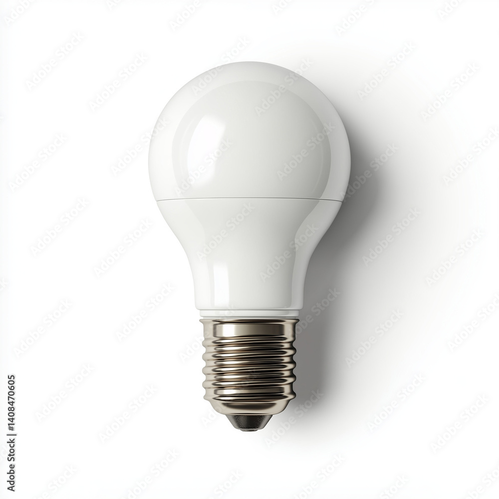 Yet another modern lightbulb is rendered on a bright white canvas, underscoring contemporary style and functional brilliance. Yet another modern lightbulb is rendered on a bright white canvas, underscoring contemporary style and functional brilliance.