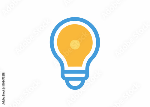 Bright Idea: A simple yet powerful graphic of a lightbulb, representing inspiration, innovation, and the genesis of new concepts, perfect for presentations, websites, and social media.  