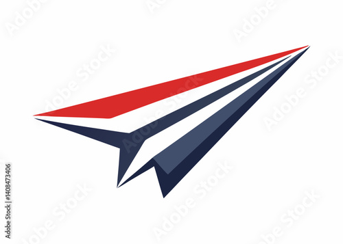  Soaring Ambition: A striking paper airplane design embodies innovation, progress, and the boundless potential of flight. Featuring bold lines and vibrant colors.