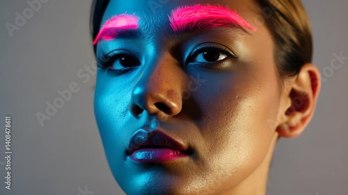 Wallpaper Mural Person with colored eyebrows. Torontodigital.ca