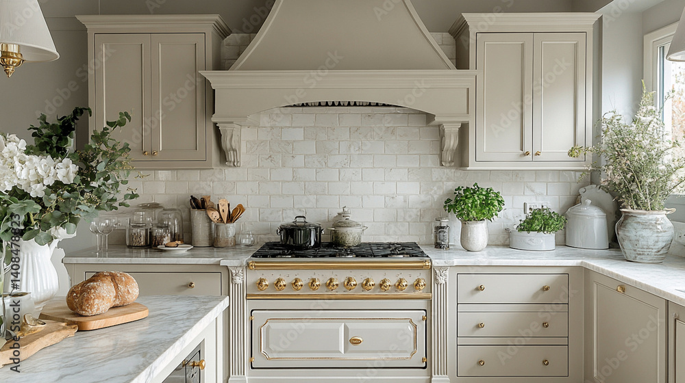 Fototapeta premium modern kitchen interior with kitchen