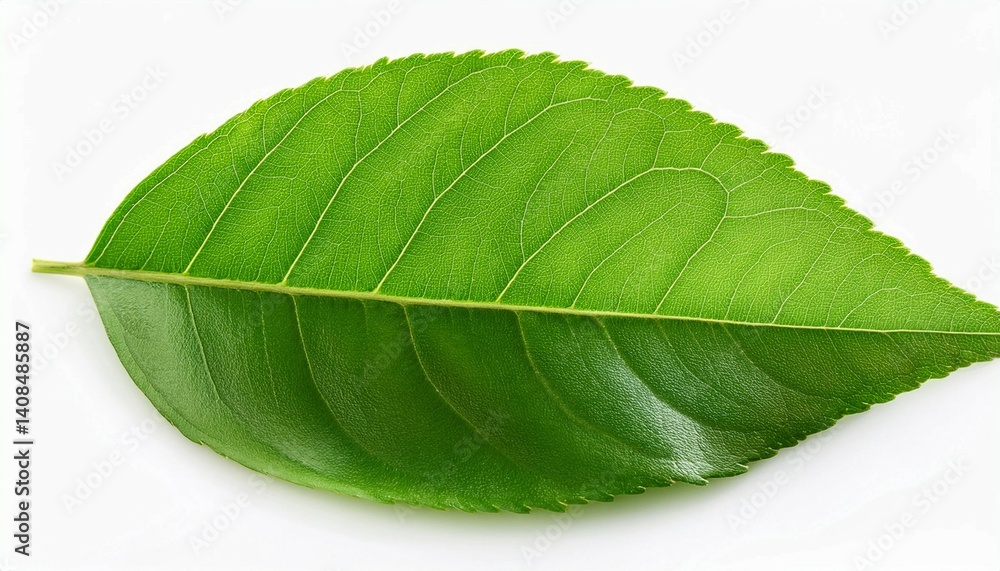Fototapeta premium green leaf isolated on white
