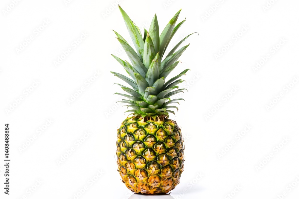 Fototapeta premium Ripe Pineapple on White Background
