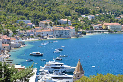 Foto Scenic view at Vis town and Vis bay