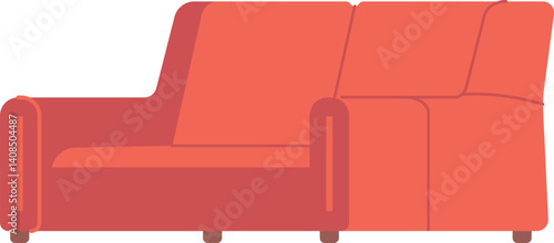 Comfortable sofa couch furniture vector illustration