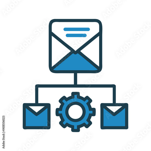 Email List Management Network Vector Illustration