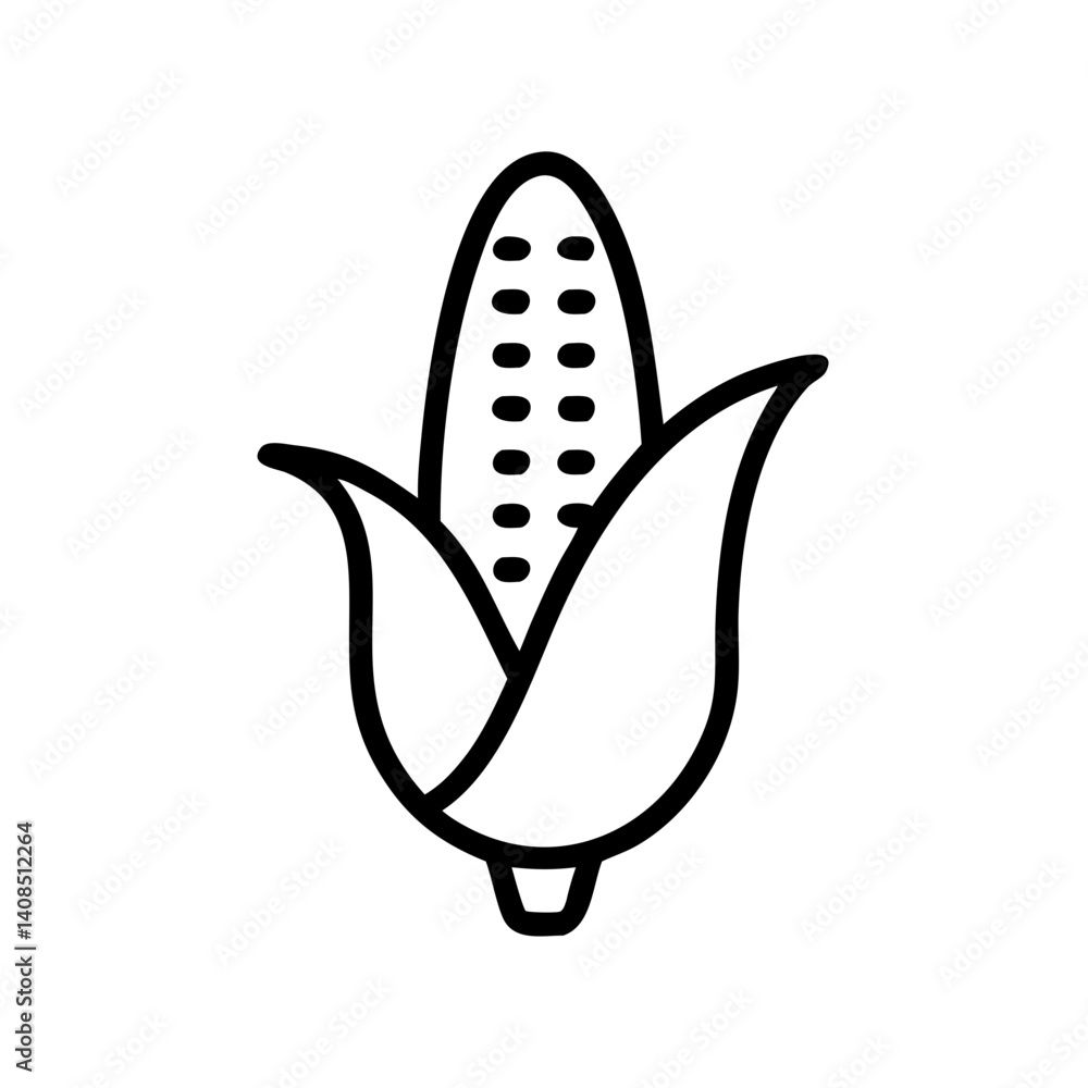 vector illustration of a corn vector illustration of a corn