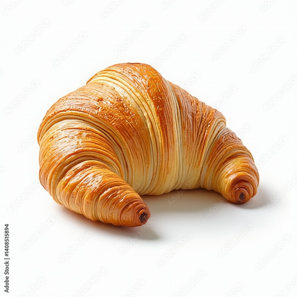 Buttery Croissant on White Background
Buttery Croissant on White Background