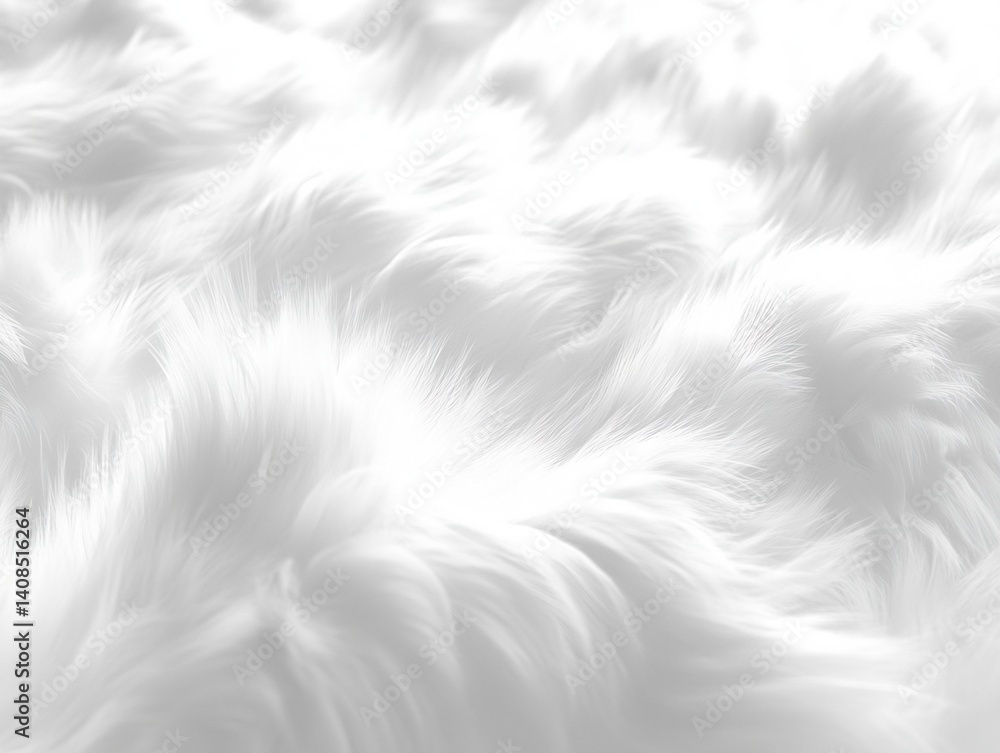 Obraz premium White Fur Texture Close-up