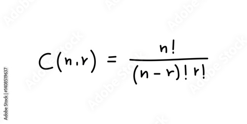 The Binomial Coefficients in Mathematics. n Choose r Formula.