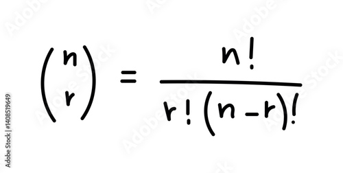 The Binomial Coefficients in Mathematics. n Choose r Formula.