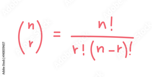 The Binomial Coefficients in Mathematics. n Choose r Formula.