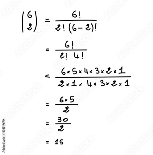 The Binomial Coefficients in Mathematics. n Choose r Formula.
