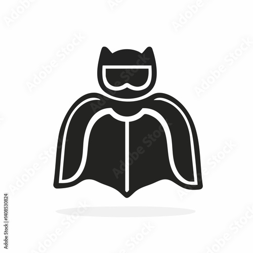 Wingsuit - Vector icon, isolated on white background  -  