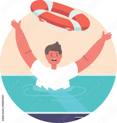 Saving boy drowning in smartphone