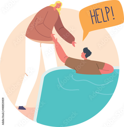 Child asking help from addiction