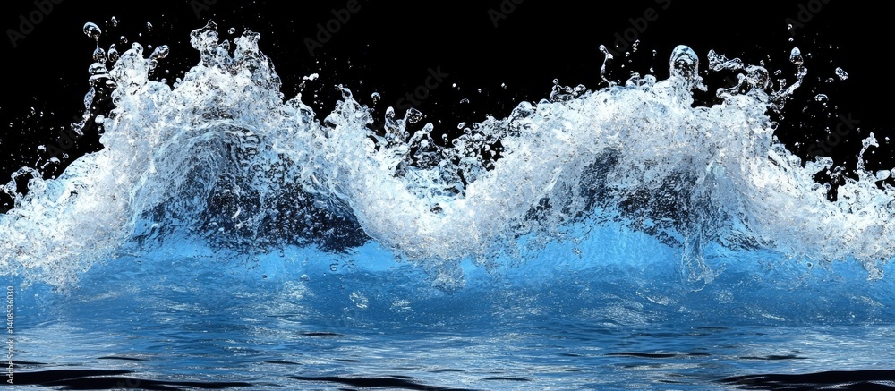 Powerful water splash cascading from above. Powerful water splash cascading from above.