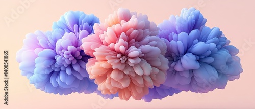 Vibrant, abstract ink splashes in pastel hues.