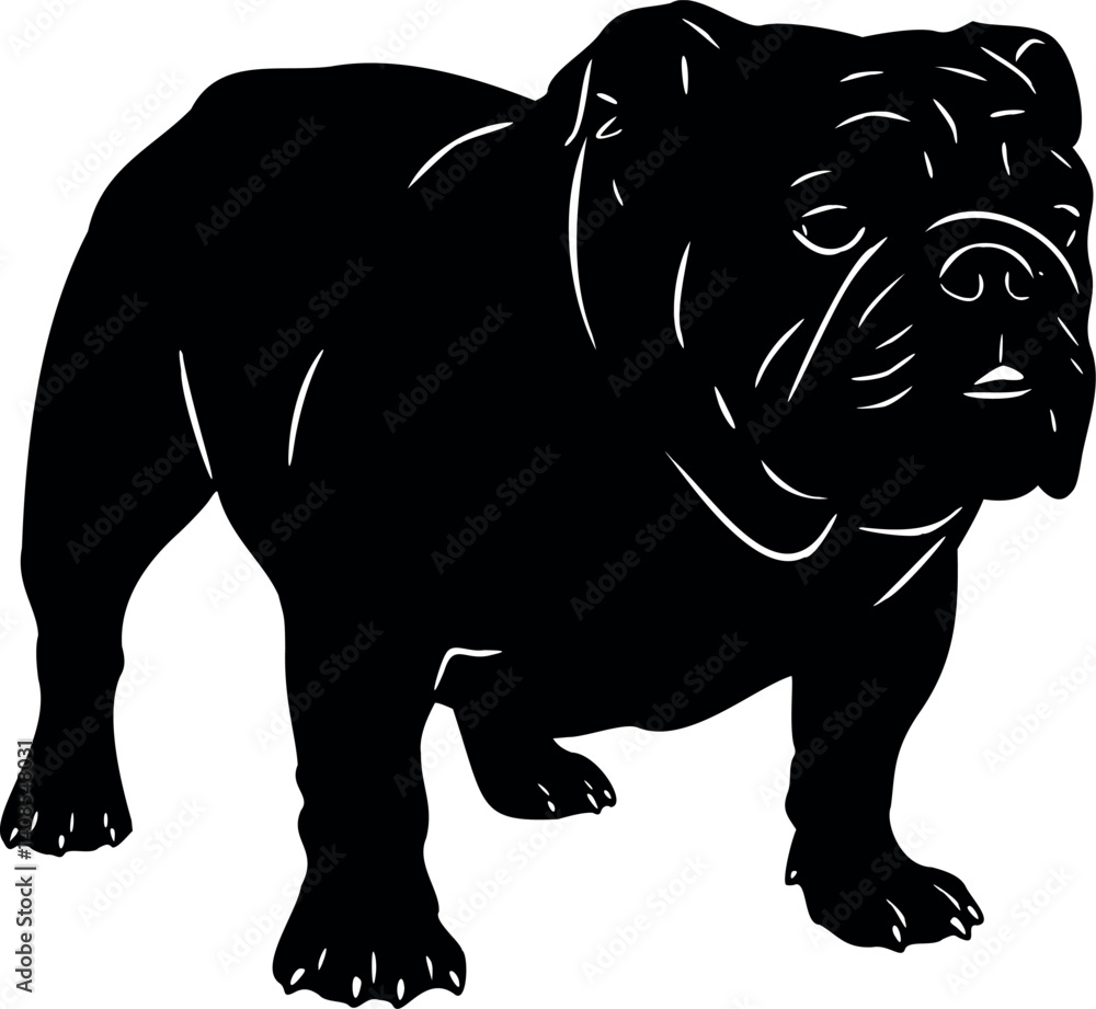 Obraz premium Cute dog posing on a white background. Friendly and loyal pet perfect for animal-related projects, pet care ads, veterinary services, dog training, companionship themes, and family lifestyle visuals.