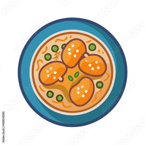 Colorful Matar Paneer Curry with Peas and Paneer