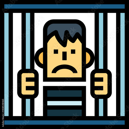 prisoner (2) illustration on a white background     