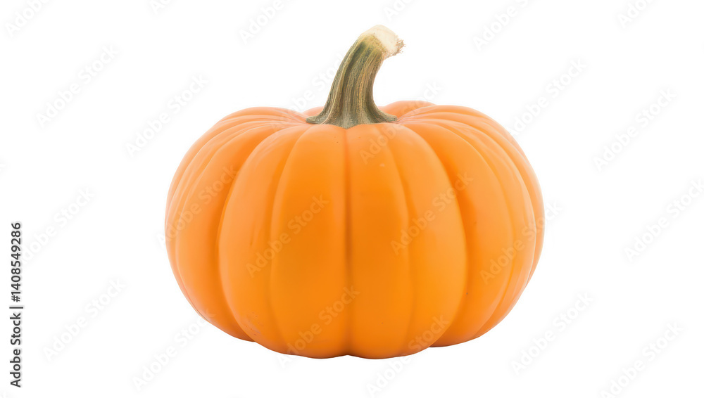 Obraz premium Single Orange Pumpkin on Black Background
