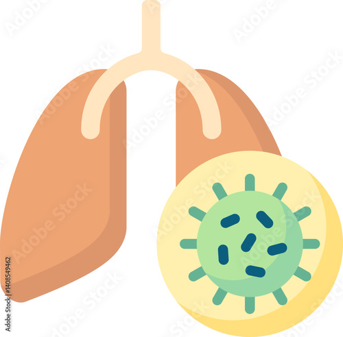 pulmonary (2) illustration on a white background     