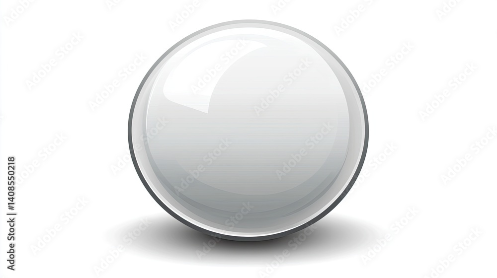 Glossy, smooth sphere of brilliant white. Glossy, smooth sphere of brilliant white.