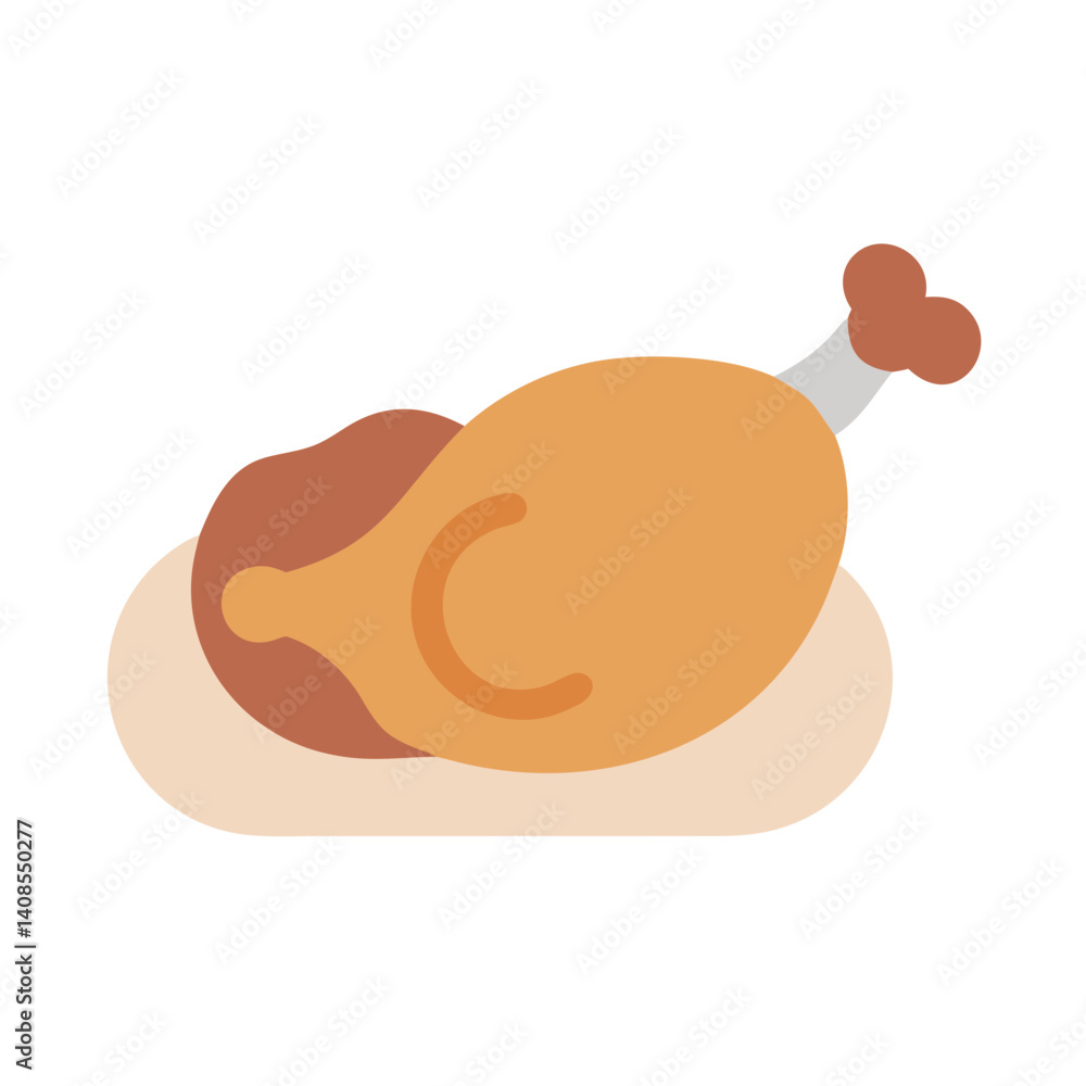 Roasted Chicken Illustration: Thanksgiving, Holiday, Food, and Meal Roasted Chicken Illustration: Thanksgiving, Holiday, Food, and Meal
