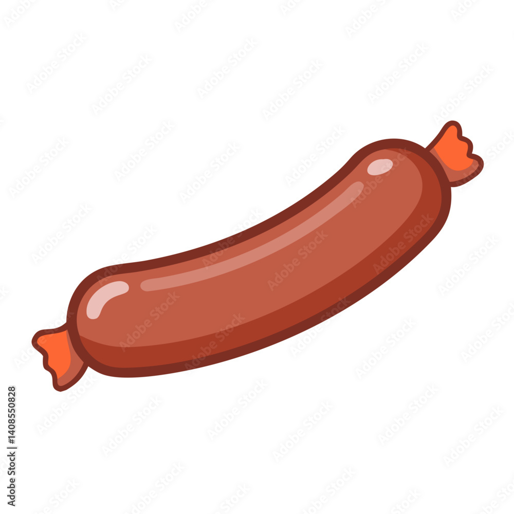 Cartoon sausage illustration isolated on a black background Cartoon sausage illustration isolated on a black background