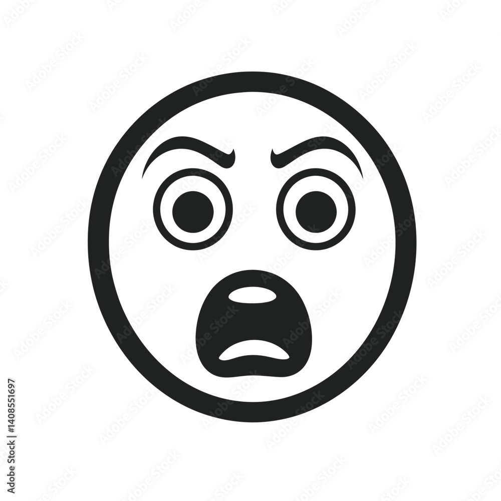 A contemporary depiction of astonished emoticons, presented as a dark icon suitable for website design, featuring a simple aesthetic on a transparent background in PNG format A contemporary depiction of astonished emoticons, presented as a dark icon suitable for website design, featuring a simple aesthetic on a transparent background in PNG format