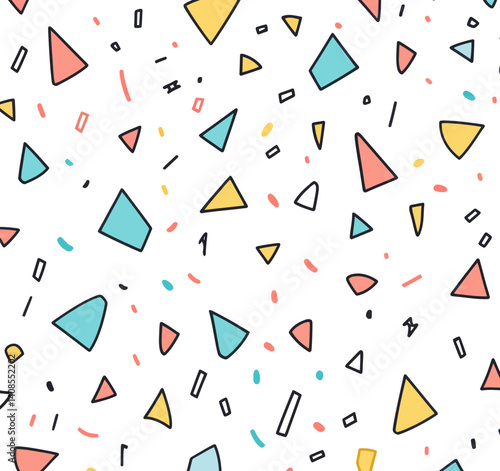 The celebration style is characterized by simplicity, cuteness, lightness, cleanliness, and loveliness, featuring confetti and streamers, with the confetti being soft and round against a transparent