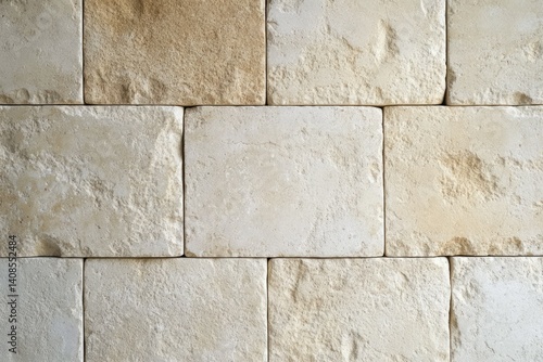 Wallpaper Mural Beige stone wall with textured surface pattern. AI generative Torontodigital.ca