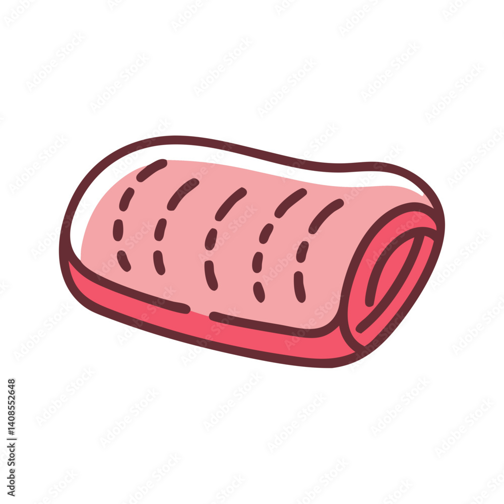 Doodle Style Raw Beef Cut Meat Illustration Vector Doodle Style Raw Beef Cut Meat Illustration Vector
