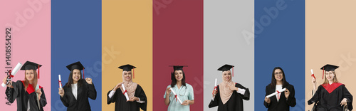 Set of graduating students ...