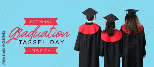 Students on light blue back...