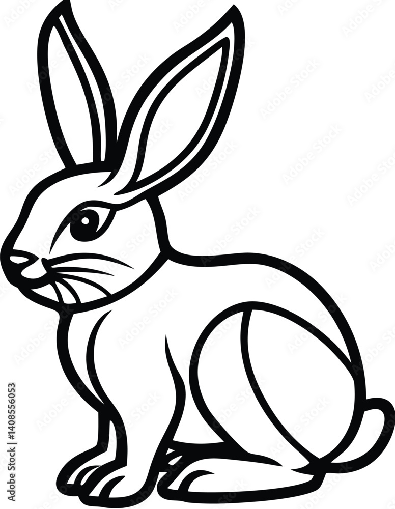 Fototapeta premium Bunny silhouette vector designs 7