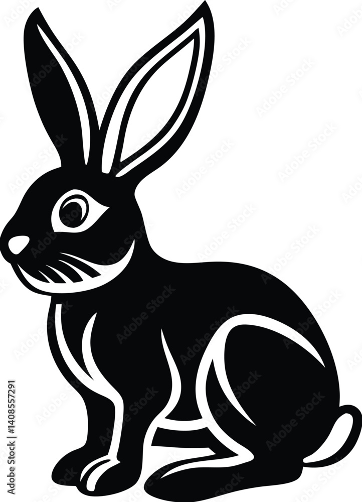 Fototapeta premium Bunny silhouette vector designs 8